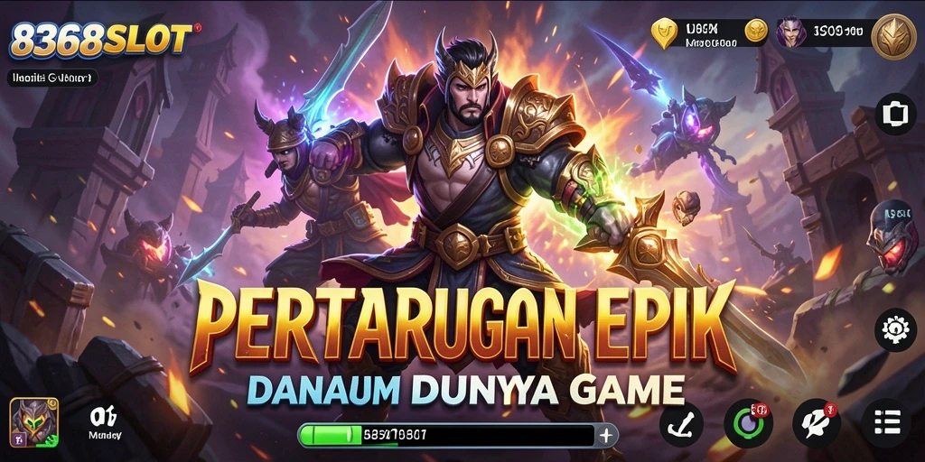 Gameplay seru dan mendebarkan dalam 8368SLOT saat pertarungan berlangsung.