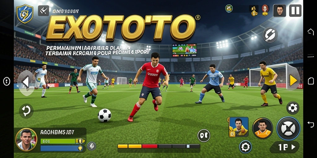Screenshot gameplay EXOTOTO menunjukkan aksi seru dalam olahraga.