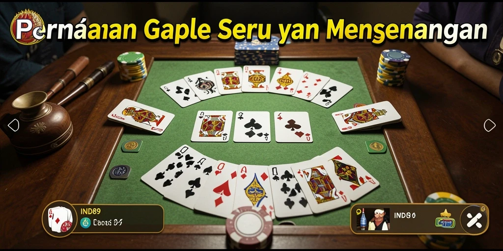 Tampilan gameplay seru dalam aplikasi Gaple IND89.