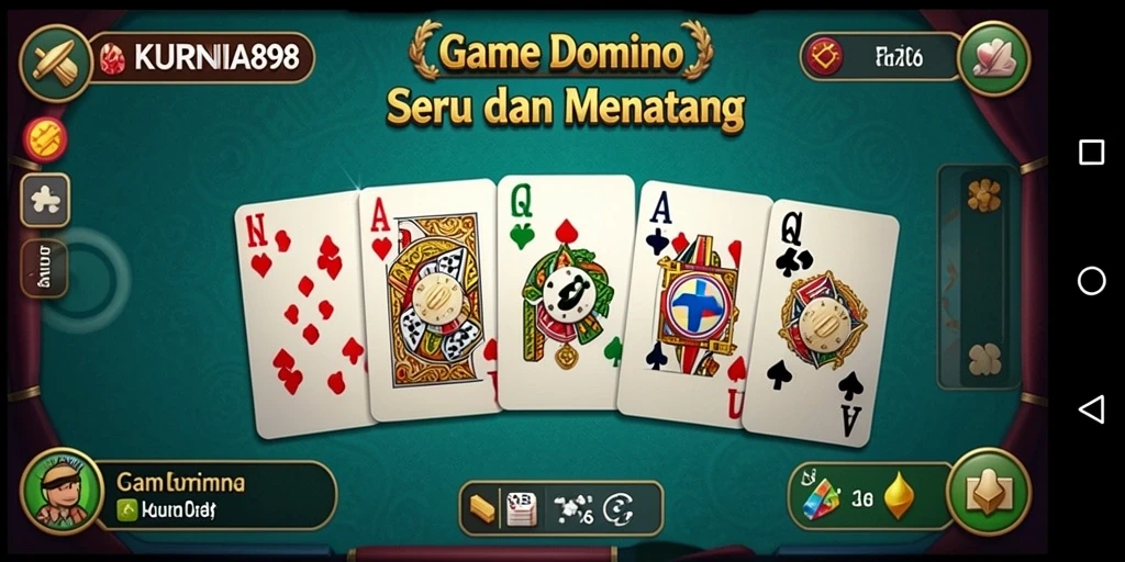 Tampilan permainan domino yang menarik di KURNIA898.