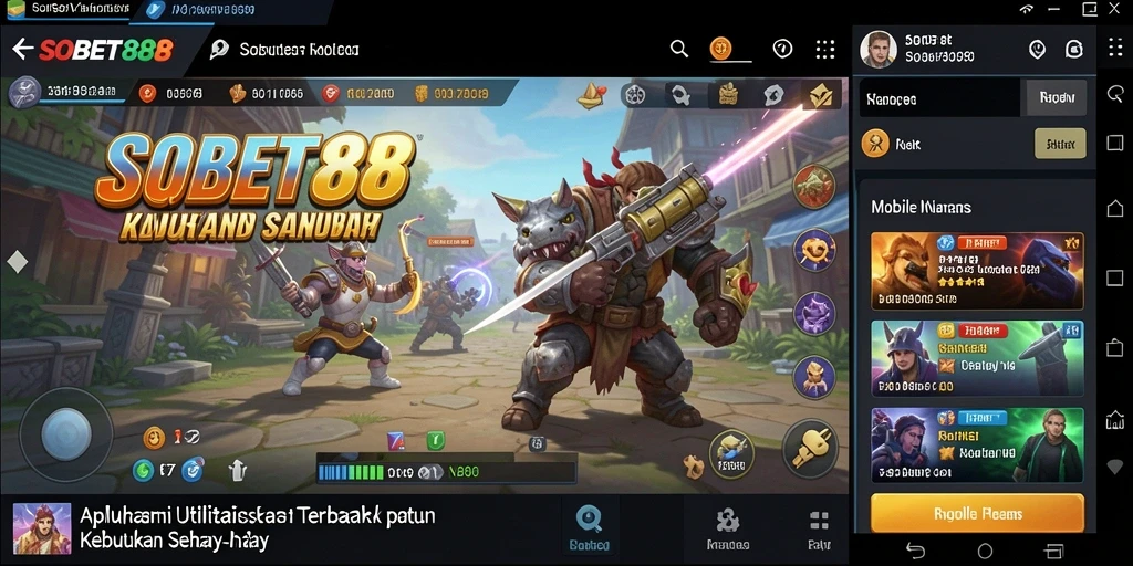 Tampilan antarmuka SOBET88 yang sederhana dan fungsional.