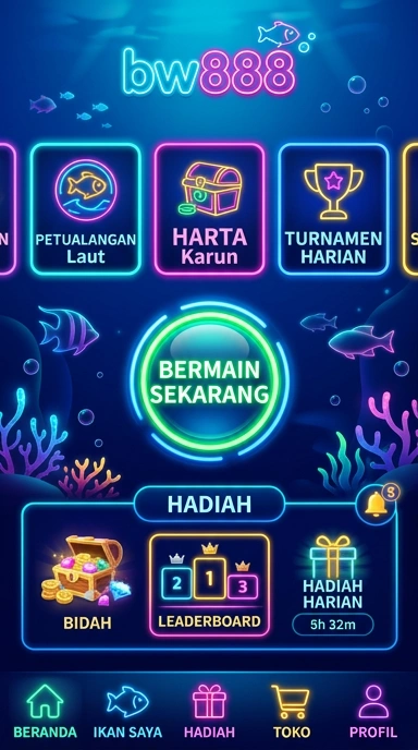 Tampilan aplikasi bw888 dengan menu yang mudah diakses.